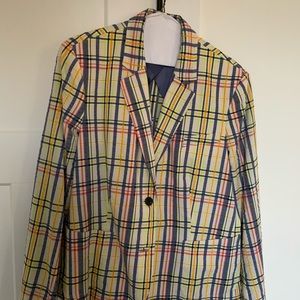 Summer fun plaid blazer
